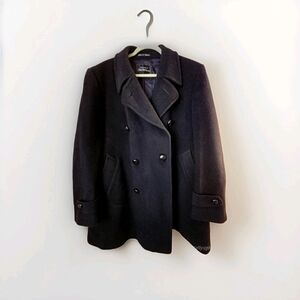 Mens Saks Fifth Avenue Midnight Blue Pea Coat